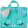 Çantë lodër Purse Pets VIPooch Puppy Tote, interaktive, 30 tinguj, ngjyrë turkeze