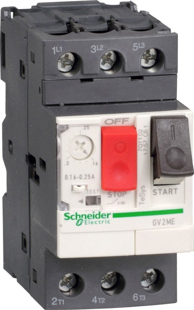 Shkëputës motorik Schneider Electric TeSys Deca GV2ME03AP, 3P, 0.09kW, 0.25-0.40A