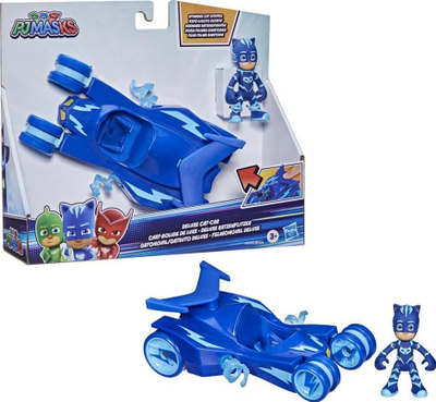Lodër figurë me makinë Hasbro PJ Masks Deluxe, 7.5cm, për kalamaj 3+, shumëngjyrëshe