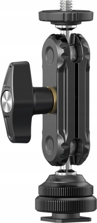 Mbajtëse Ulanzi R098 Double Ball Head, kokë e dyfishtë 360°, cold shoe, e zezë