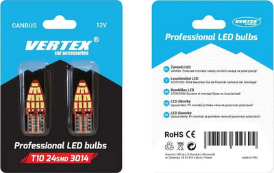 Llampë parkimi Amio 24 SMD Canbus T10, 12V, e bardhë