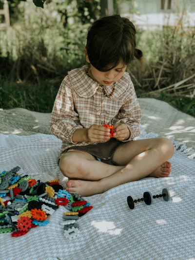 Lodra konstruktori Marioinex Waffle Blocks Mini, 300 copa, në kuti, shumëngjyrëshe