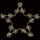 Dekor dritash LED Star Trading Outdoor Lighted Wall Star, 120 LED, 50 cm, dritë e bardhë e ngrohtë