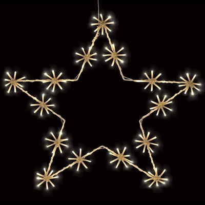 Dekor dritash LED Star Trading Outdoor Lighted Wall Star, 120 LED, 50 cm, dritë e bardhë e ngrohtë