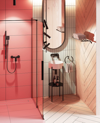 Mur dushi Deante Walk-in 100, xham 8mm, 195x100cm, i zi