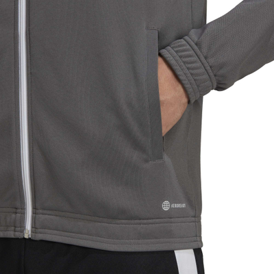Duks sportiv Adidas Entrada 22 Track M H57522, me zinxhir, për burra, gri