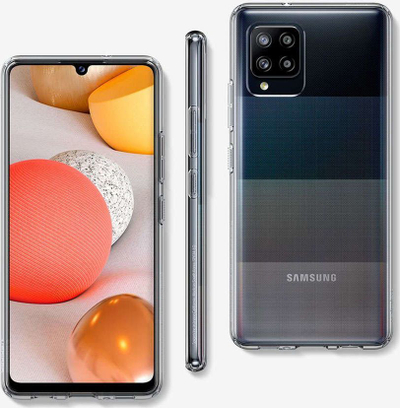 Mbështjellëse Spigen Liquid Crystal për Samsung A42 5G, transparente