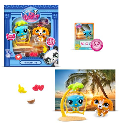 Set lodrash Littlest Pet Shop Petfluencer Pairs Series 1, 2 figura me aksesore, shumëngjyrësh