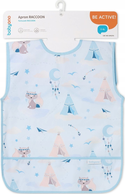 Babero Babyono Waterproof Bib, me rakun, për kalamoj 2-4 vjeç