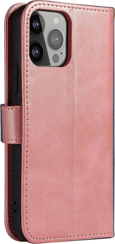 Магнетна навлака Samsung Galaxy A15, со капак и паричник, розова