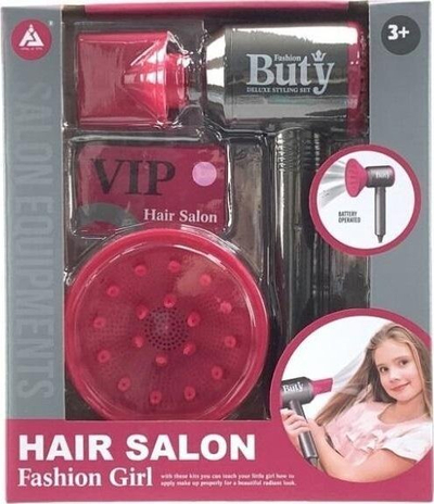 Lodër set parukerie Icom Polska Hair Salon Fashion Girl, me tharëse flokësh, për fëmijë 3+