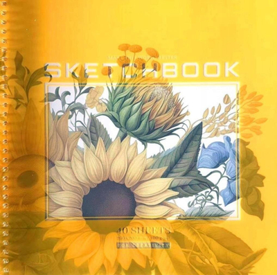 Fletore vizatimi NoName Sketchbook 200x200, 40 fletë, me luledielli