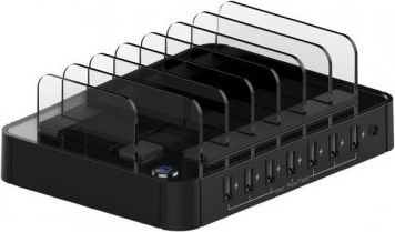 Stacion karikues Roline Charging Station, 12W, 7 porta USB, i bardhë