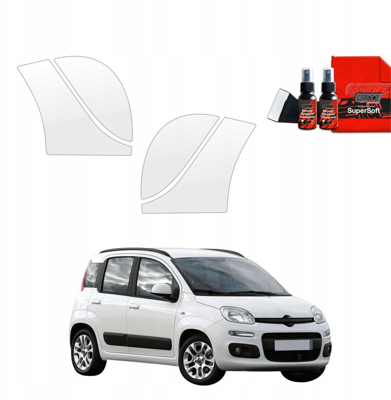 Folie mbrojtëse pragësh 4in1 Fiat Panda 3, Hatchback 5D, 2011-2016, transparente