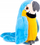Lodër pelushi papagall Talking Parrot, interaktive, që përsërit zërin, blu e verdhë