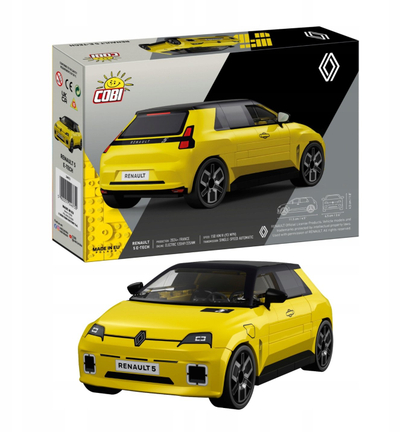 Set ndërtimi Cobi Renault 5 E-Tech 24673, 78 copa, 1:35, i verdhë