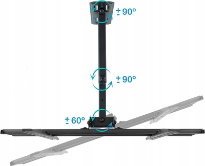 Mbajtëse muri për TV Fiber Mounts FM78, 30\"–60\", deri 35 kg, e zezë