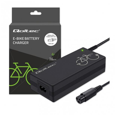Karikues biçiklete elektrike Qoltec GX16 3P, 36V 42V, 2A, i zi