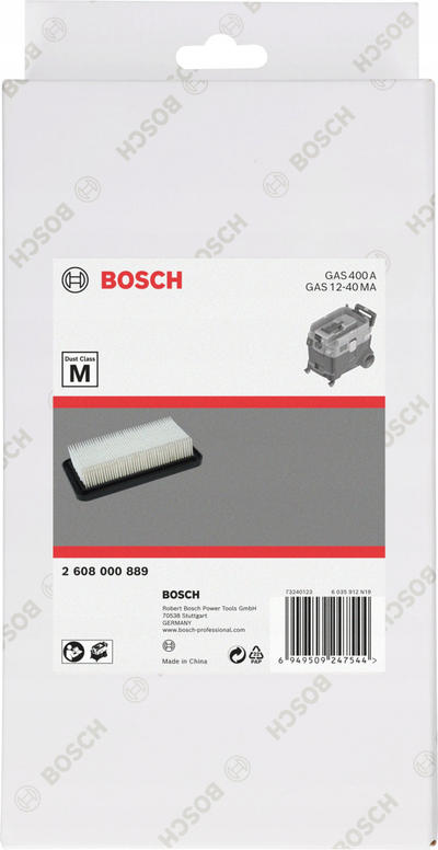 Филтер за празнење Bosch Professional 2608000889, за GAS 12-40 MA, за GAS 400 A