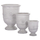 Set vazo dekorative Gardener HM4729, 3 copa, FiberClay, e bardhë