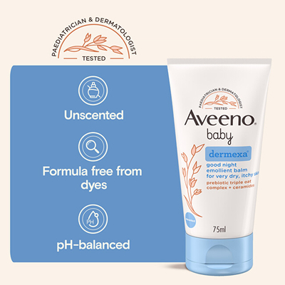 Balsam për bebe Aveeno Baby Dermexa, 75 ml