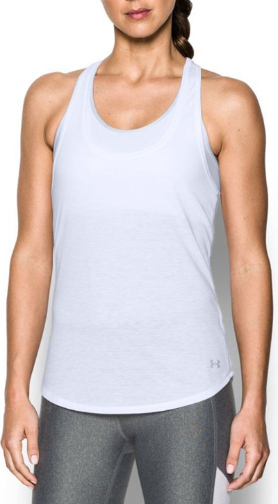 Maicë për femra Under Armour Threadborne Run Mesh, XS, e bardhë