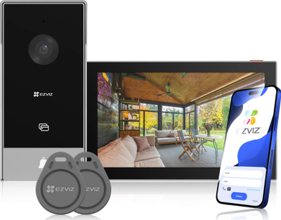 Video interfon EZVIZ HP5, 7", Full HD 1080p, Wi-Fi 6, i bardhë