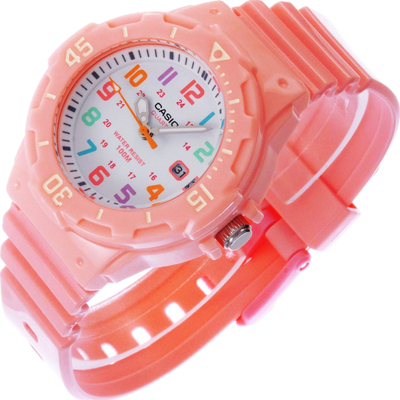 Orë dore Casio LRW200H-4B2V për femra, analog quartz, rezinë, rozë