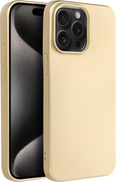 Mbrojtëse telefoni OEM për iPhone 15 Pro Max, metalike, ngjyrë e artë