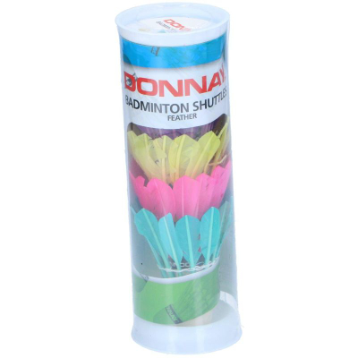 Lotka badminton Donnay, set 5 copë, me pupla, shumëngjyrëshe