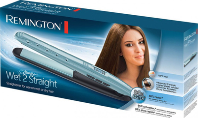 Drejtuese për flokë Remington Wet 2 Straight S7300, e kaltër