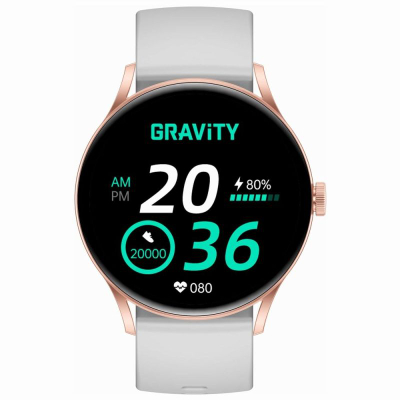 Паметен часовник Gravity GT2-3 Pro, екран во боја, следење на отчукувањата на срцето, розов