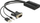Përshtatës Delock D-Sub (VGA) - HDMI + USB-A + Jack 3.5mm, i zi