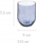 Gotë uji TKS Paol Blue Tumbler, 31cl, blu