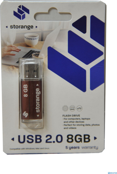 USB мемориски уред Storange STO35, 8GB, USB 2.0, црна