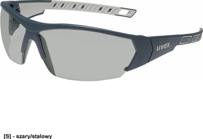 Syze mbrojtëse Uvex I-Works 9194270, mbrojtje UV, kundër pluhurit, anthracite gri