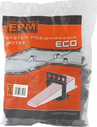 Kapëse niveli për pllaka Eco Clips 1mm, set 100 copë