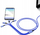 Kabllo USB Smrter Hydra Elite, 6 në 1, 1.2m, blu navy