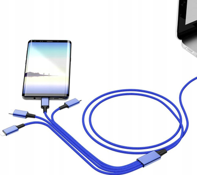 Kabllo USB Smrter Hydra Elite, 6 në 1, 1.2m, blu navy