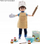 Set veshje kukulle Lottie Cake Bake, aksesorë kuzhine, 3+