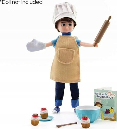 Set veshje kukulle Lottie Cake Bake, aksesorë kuzhine, 3+