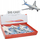 Aeroplan lodër metalik Bigtoys BSAM5719, die-cast, 14cm, bardhë blu