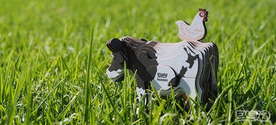 Puzzle 3D Eugy Holstein Cow, lodër kartoni, bardh e zi