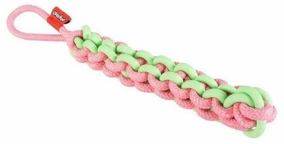 Lodër për qen Coockoo Twisting Tugger, për tërheqje dhe hedhje, jeshile rozë