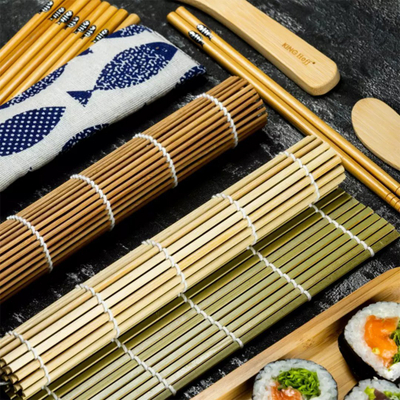 Set për sushi KingHoff KH-1704, bambu, për përgatitje dhe servirje