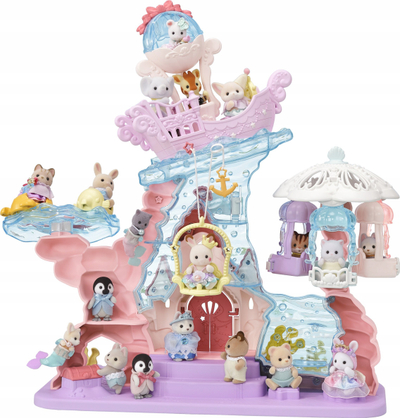 Set loje Sylvanian Families Baby Mermaid Castle, kështjellë nënujore, plastik, shumëngjyrësh