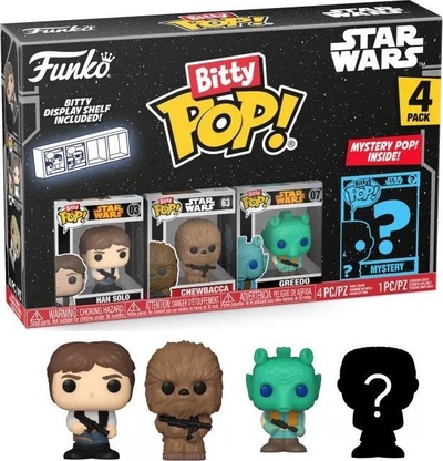 Figurina koleksion Funko Bitty Pop Star Wars Han Solo, set me 4 copë, me një figurë mister