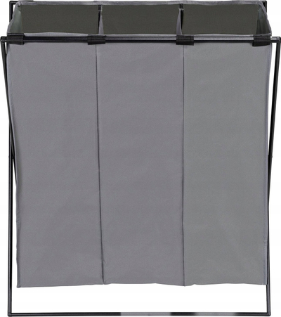 Kosh rrobash WENKO Trio XL, 145L, tre ndarje, gri