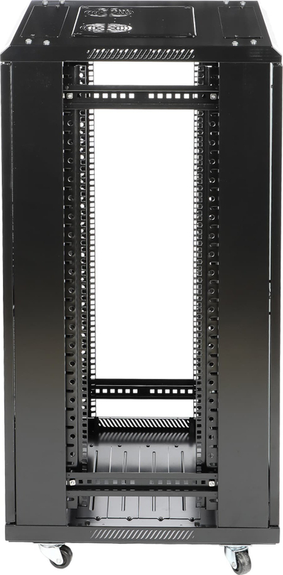 Kabinet rrjeti Eprado R19 24U 600FW, për dysheme, me derë xhami, i zi