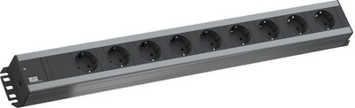 Prizë PDU Bachmann 300.001, 9 dalje AC, rack 2U, e zezë
